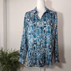 Jones New York Long Sleeve Blouse Size 10P